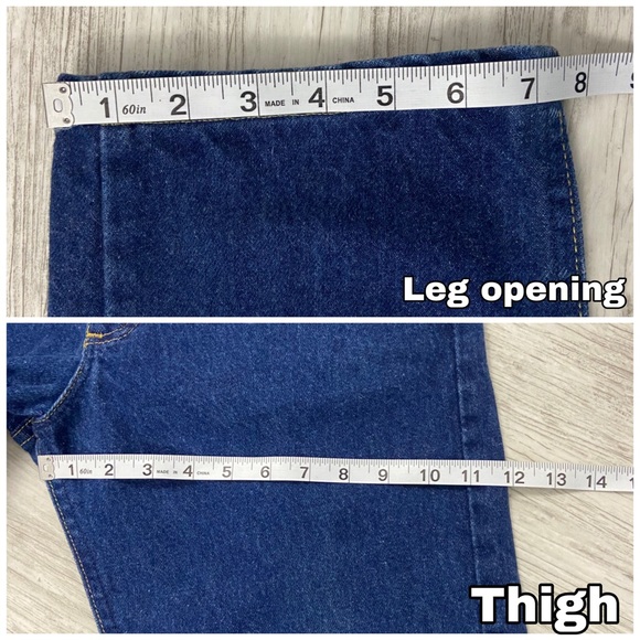 🚫SOLD🚫Vintage L.L. Bean Mens Blue Jeans Double L Size 33 x 30 Actual 31 x 27 - Picture 12 of 14